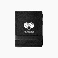 Personalised Embroidered Lawn Bowls Towel – Customised Name & Text – Cotton Sports Towel – Gift for Bowlers 